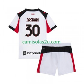 Camisolas de futebol AC Milan Ardon Jashari 30 Criança Equipamento Alternativa 2025/26 Manga Curta